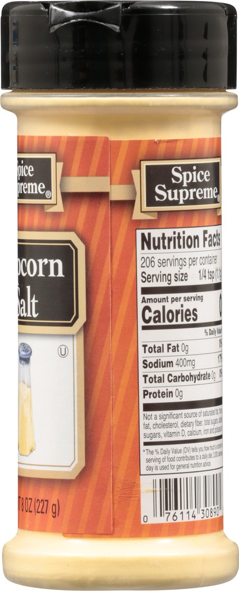 slide 6 of 9, Spice Supreme Popcorn Salt, 8 oz