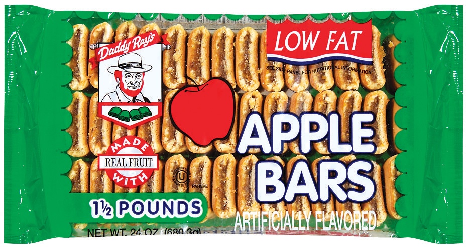 slide 1 of 1, Daddy Ray's Apple Fruit Bars, 24 oz