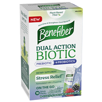 slide 23 of 29, Benefiber Dual Action Stress Relief Mixed Berry Natural Flavor Biotic 18 - 0.17 oz Packets, 18 ct
