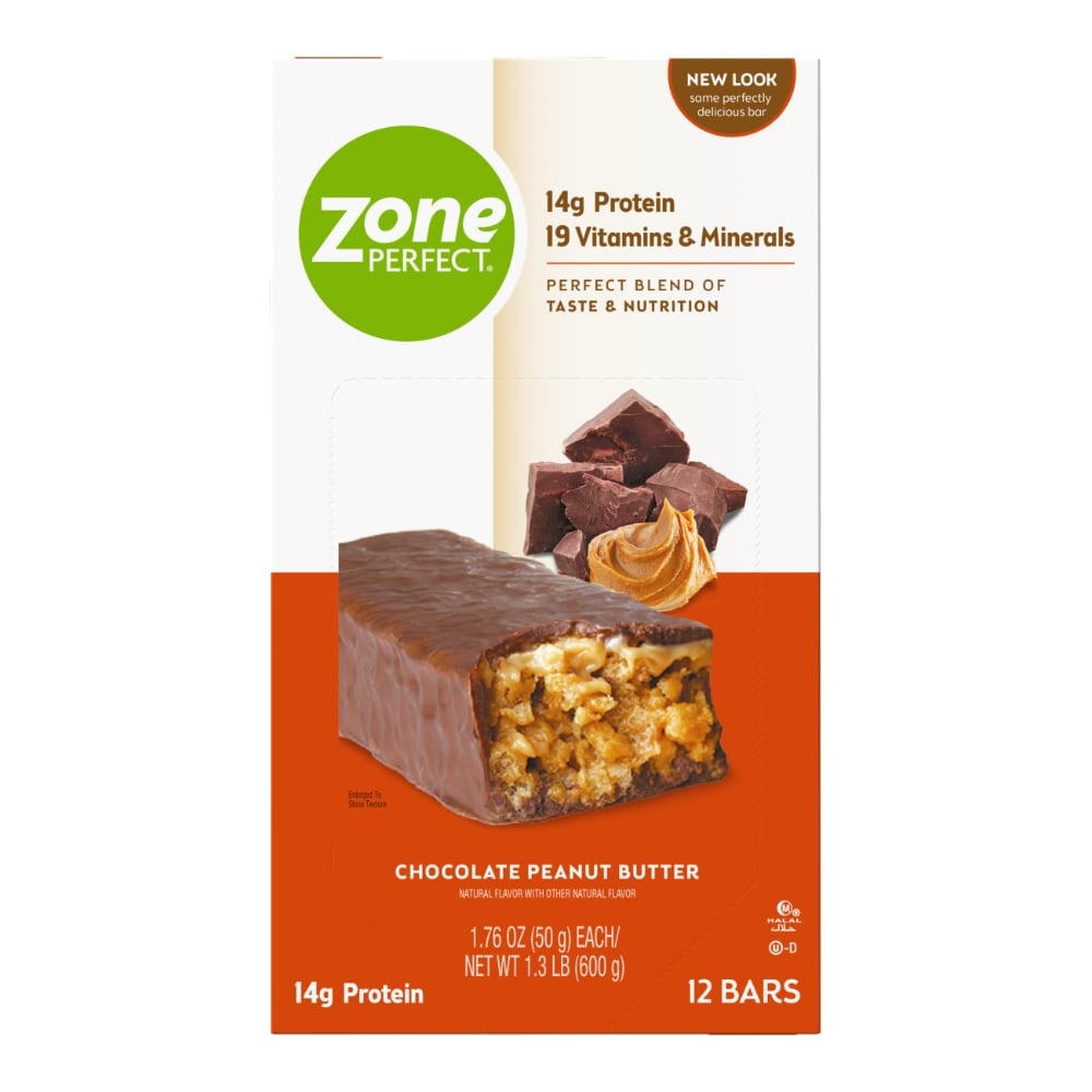 slide 1 of 1, Zone Perfect Chocolate Peanut Butter Nutrition Bar, 1.76 oz