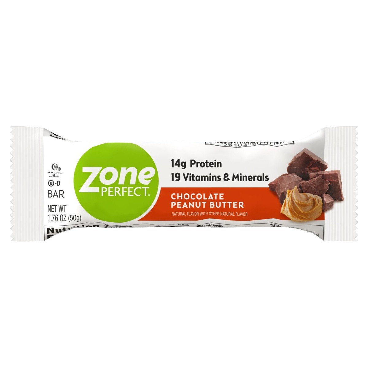 slide 1 of 5, Zone Perfect Chocolate Peanut Butter Protein Bar-Zone Perfect, 1.76 oz