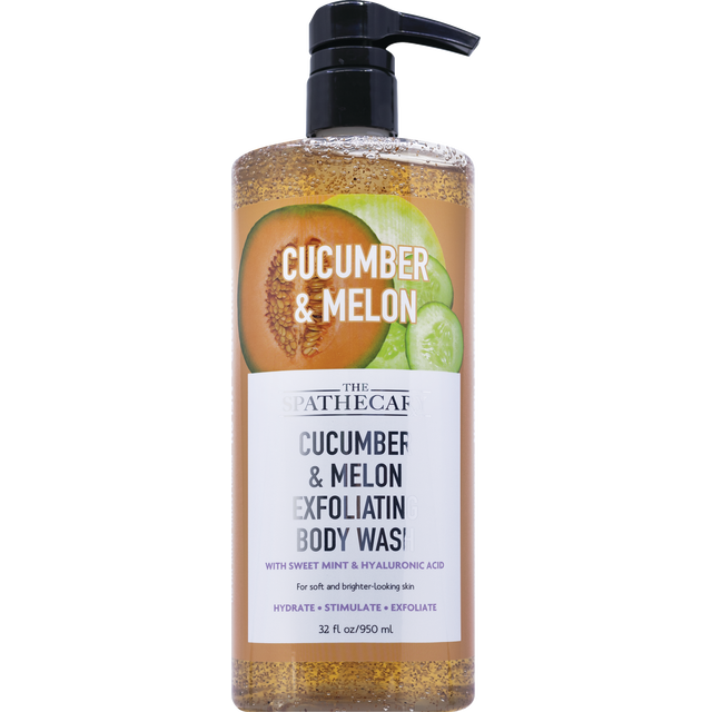 slide 1 of 1, SPASCRIPTIONS Cucumber & Melon Exfoliating Body Wash, 32 oz