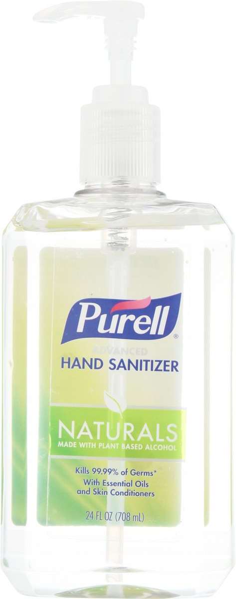 slide 9 of 13, PURELL Advanced Hand Sanitizer Naturals, 24 fl oz Table Top Pump Bottle, 24 fl oz
