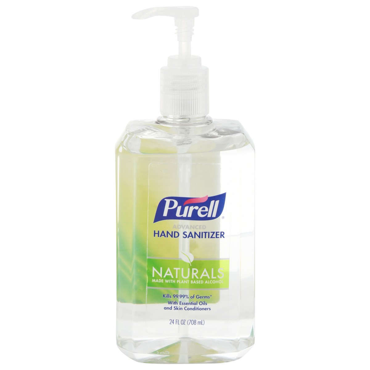 slide 10 of 13, PURELL Advanced Hand Sanitizer Naturals, 24 fl oz Table Top Pump Bottle, 24 fl oz