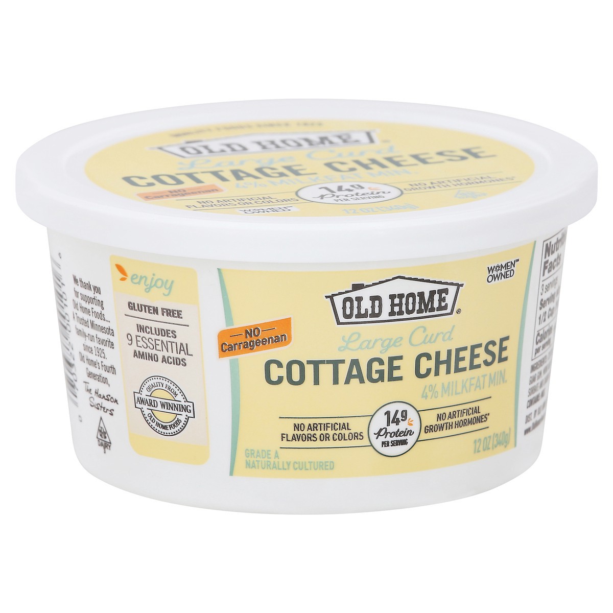 slide 2 of 9, Old Home Large Curd Cottage Cheese, 12 oz