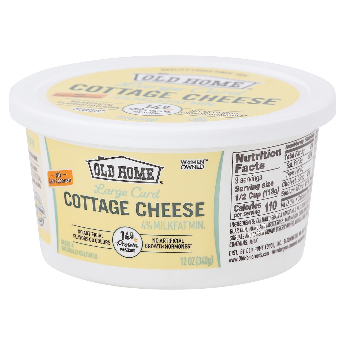 slide 7 of 9, Old Home Large Curd Cottage Cheese, 12 oz