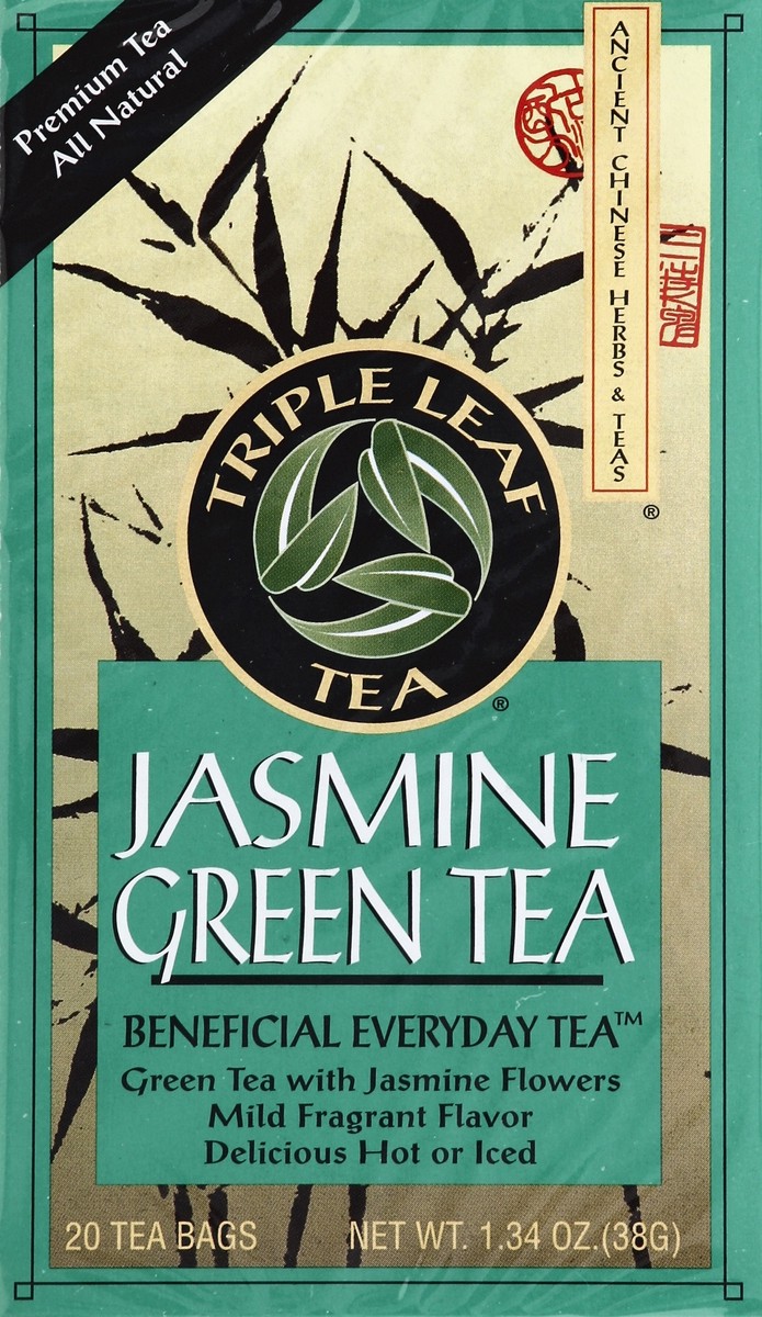 slide 2 of 5, Triple Leaf Tea Green Tea, Jasmine, Bags - 20 ct, 20 ct