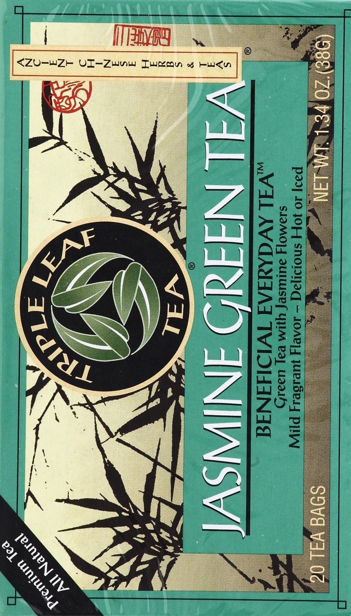 slide 5 of 5, Triple Leaf Tea Green Tea, Jasmine, Bags - 20 ct, 20 ct