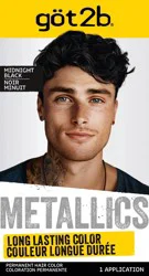 göt2b Metallics Midnight Black Permanent Hair Color 1 Each