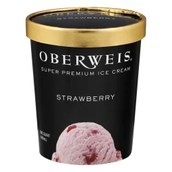 Oberweis Super Premium Strawberry Ice Cream