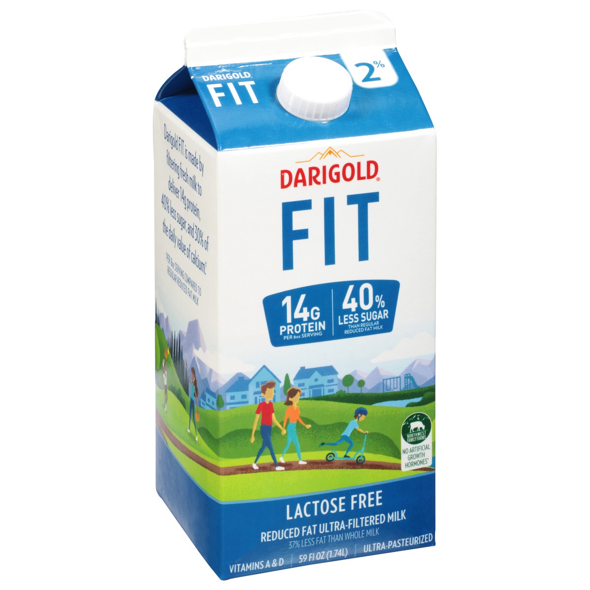 slide 2 of 9, Darigold 2% Milkfat Fit Ultra-Filtered Reduced Fat Milk 59 fl oz, 59 fl oz