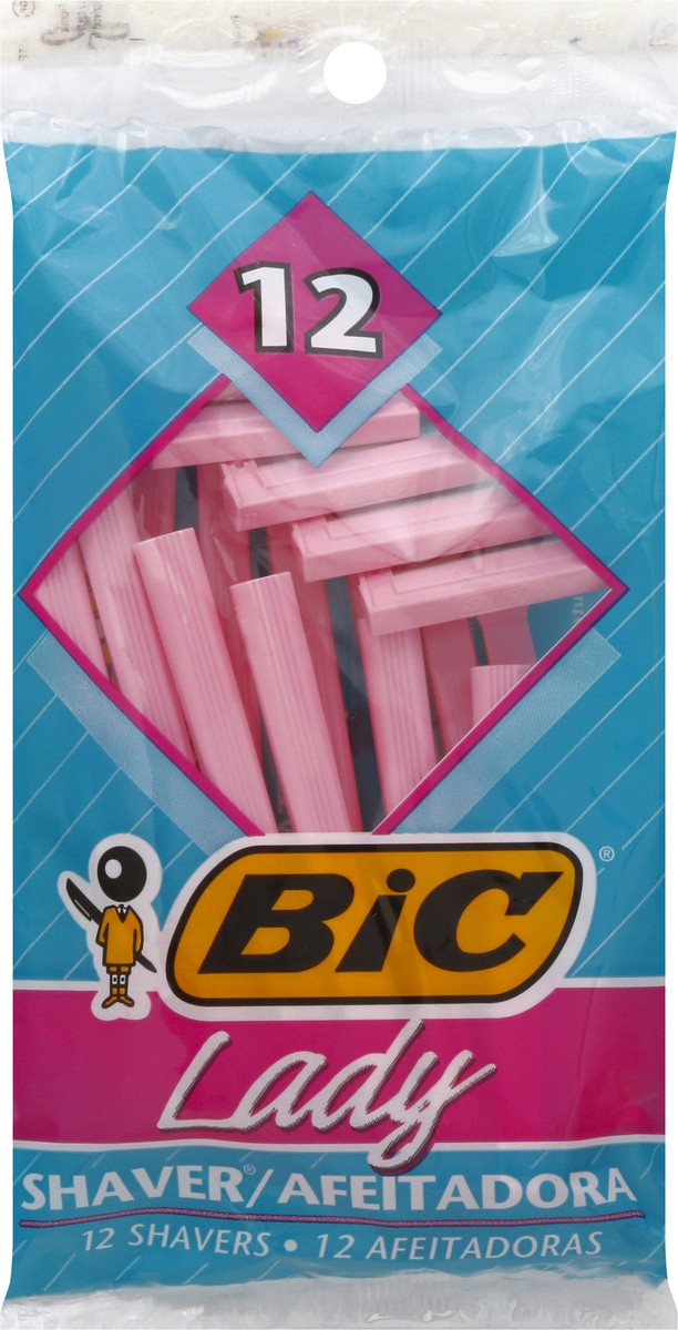slide 1 of 9, Bic Lady Disposable Shavers, 12 ct