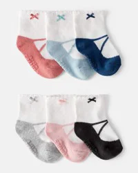 Carter's Baby Girl 6-Pack Ankle Socks Multi 0-3