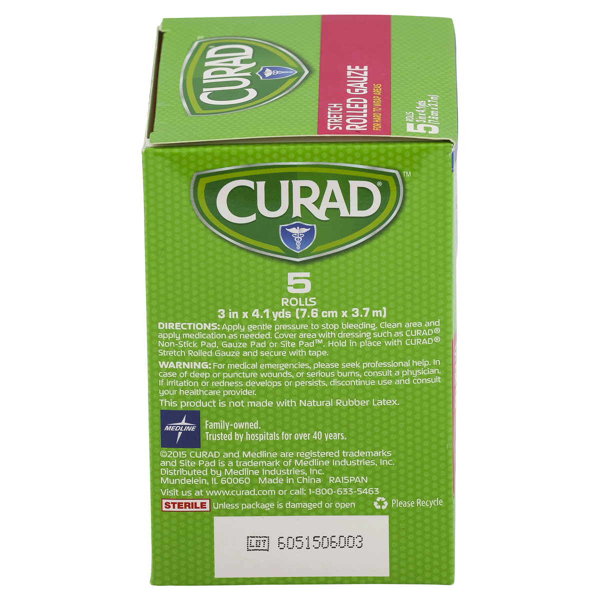 slide 3 of 4, Curad Stretch Rolled Gauze, 5 ct