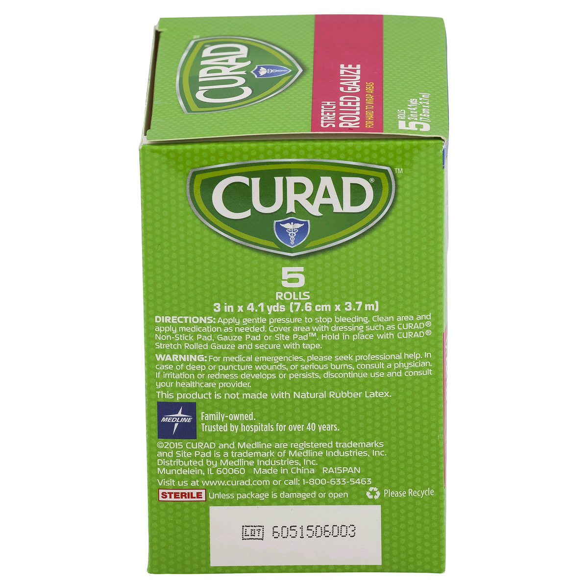 slide 4 of 4, Curad Stretch Rolled Gauze, 5 ct