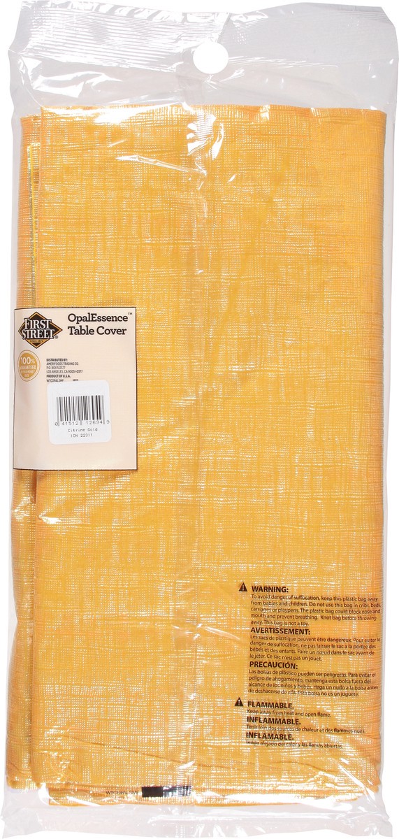 slide 9 of 12, First Street Citrine Gold Tablecover 54X108, 1 ct