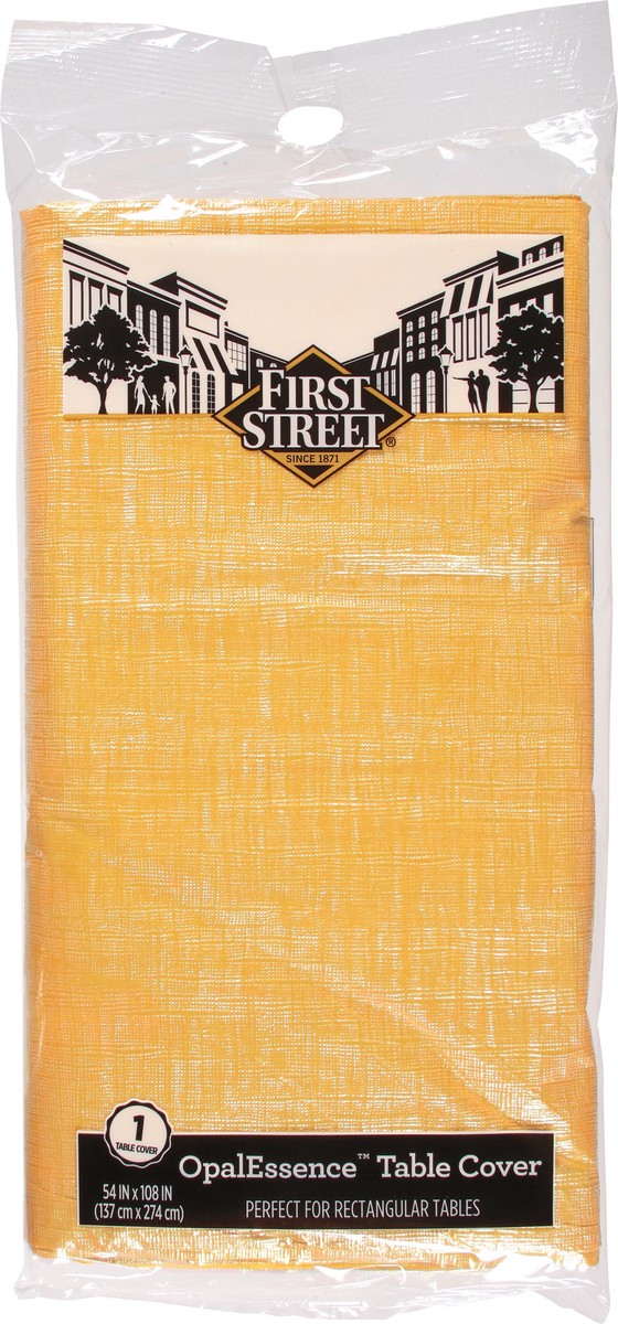 slide 6 of 12, First Street Citrine Gold Tablecover 54X108, 1 ct