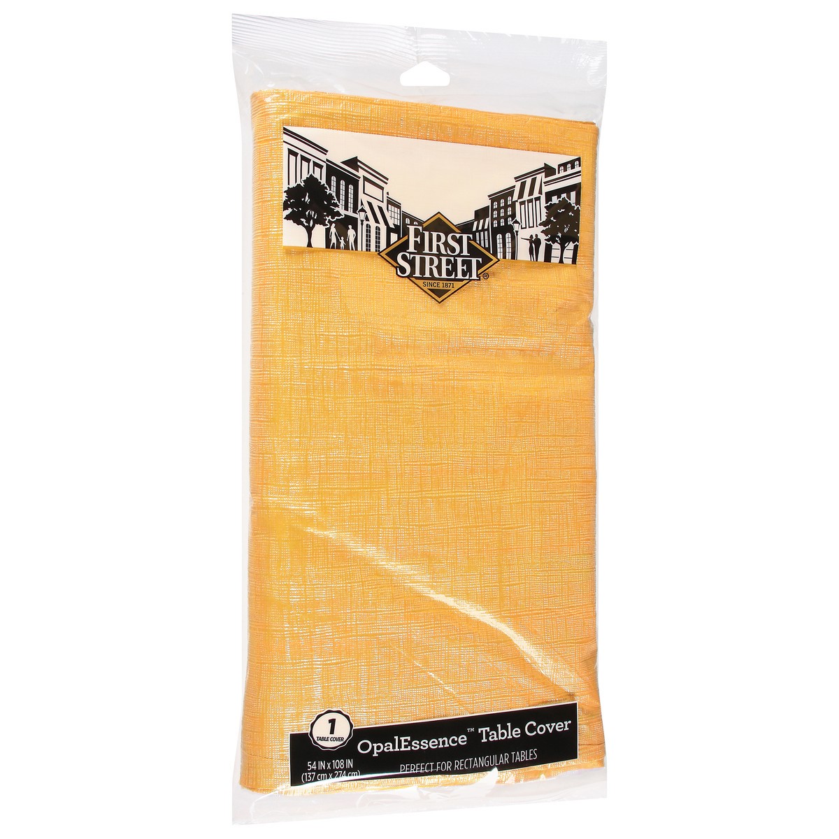 slide 8 of 12, First Street Citrine Gold Tablecover 54X108, 1 ct