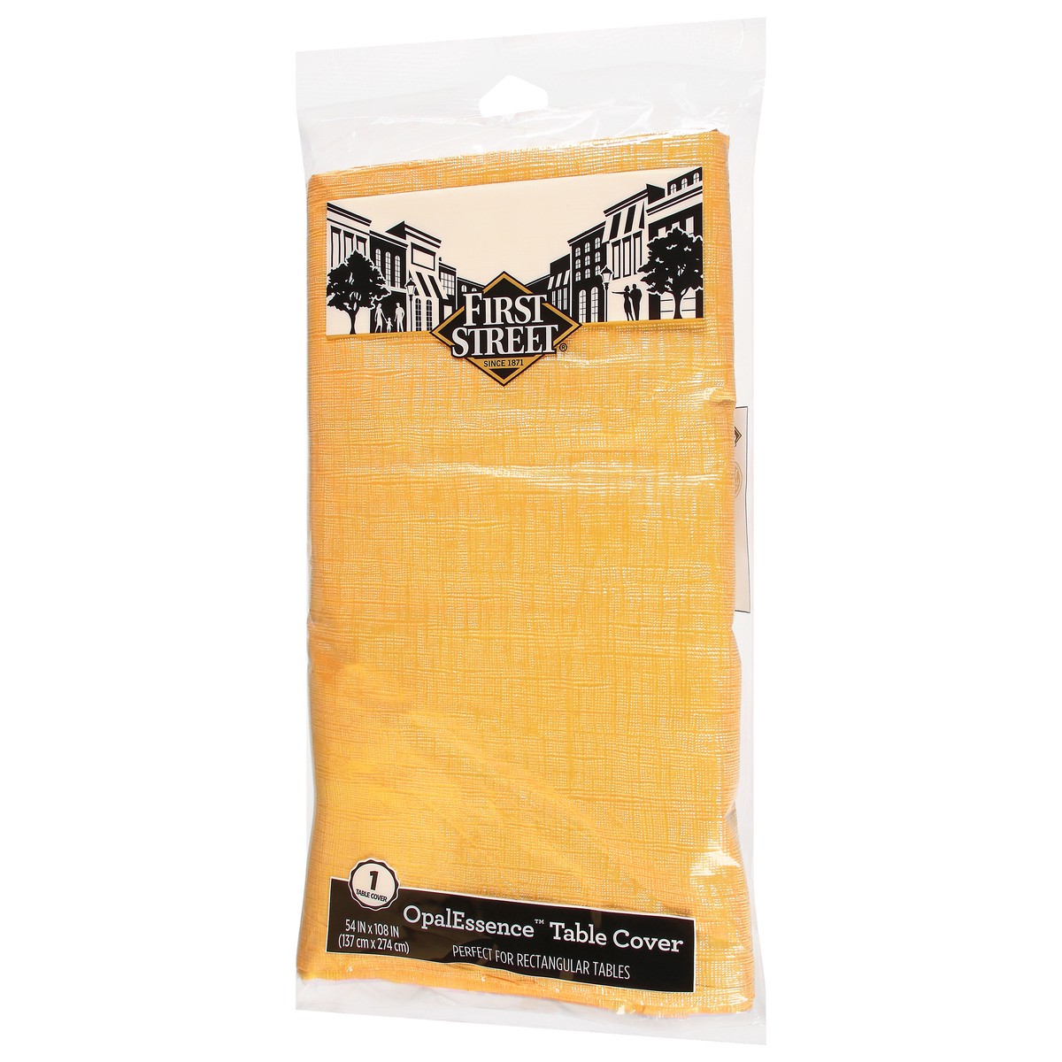 slide 4 of 12, First Street Citrine Gold Tablecover 54X108, 1 ct