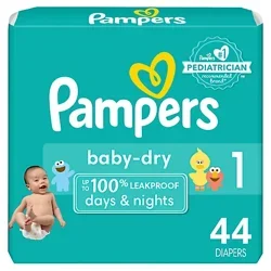 Pampers Baby Dry Diapers Size 1 44 Count - 44 CT