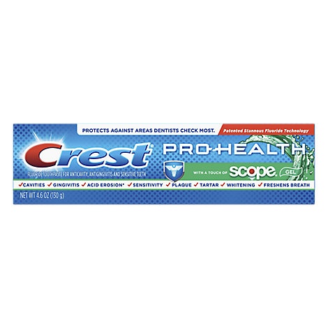 slide 1 of 1, Crest Pro Health Toothpaste Whitening With A Touch Of Scope Gel, 4.6 oz