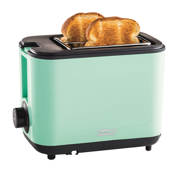 slide 1 of 1, Dash 2-Slice Easy Toaster - Aqua, 1 ct