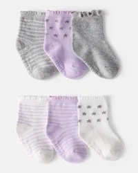Carter's Baby Girl 6-Pack Ankle Socks Multi NB
