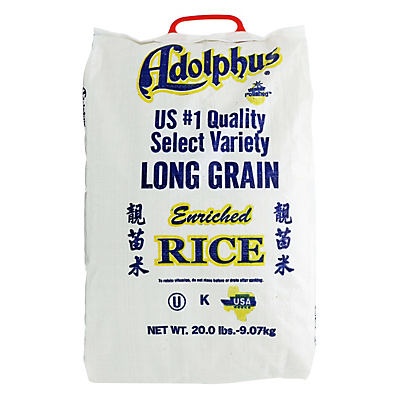 slide 1 of 1, Adolphus Long Grain Enriched Rice, 20 lb