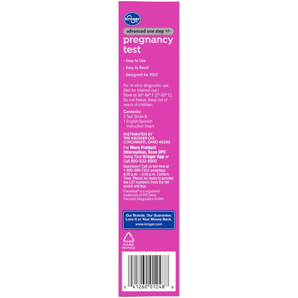 slide 2 of 3, Kroger Advanced Pregnancy Test, 2 ct