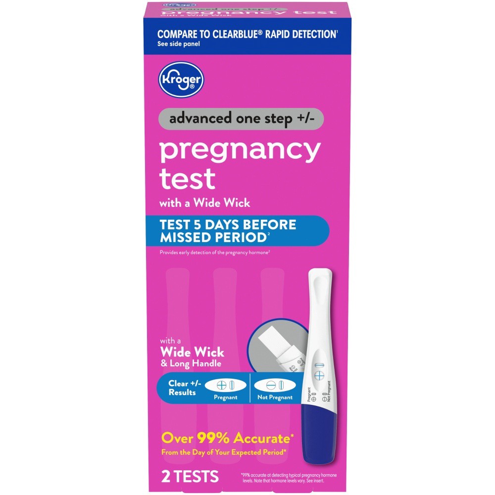 slide 3 of 3, Kroger Advanced Pregnancy Test, 2 ct