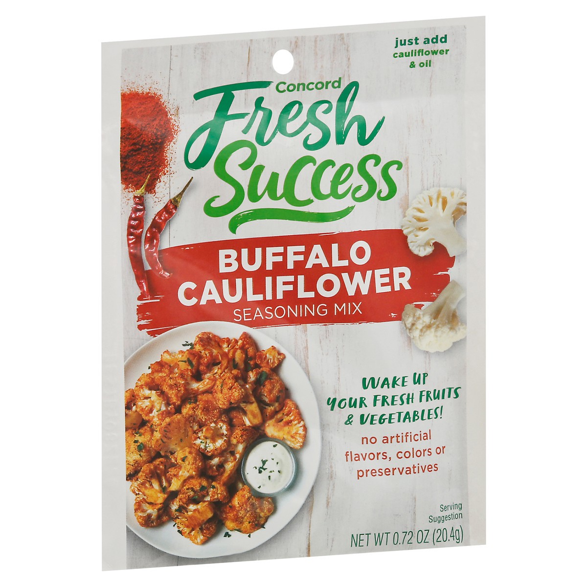 slide 6 of 9, Concord Foods Seasoning Mix, Buffalo Cauliflower, 0.72 oz