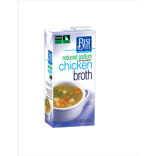 slide 1 of 1, Best Yet Aseptic Reduced Sodium Chicken Broth, 32 oz