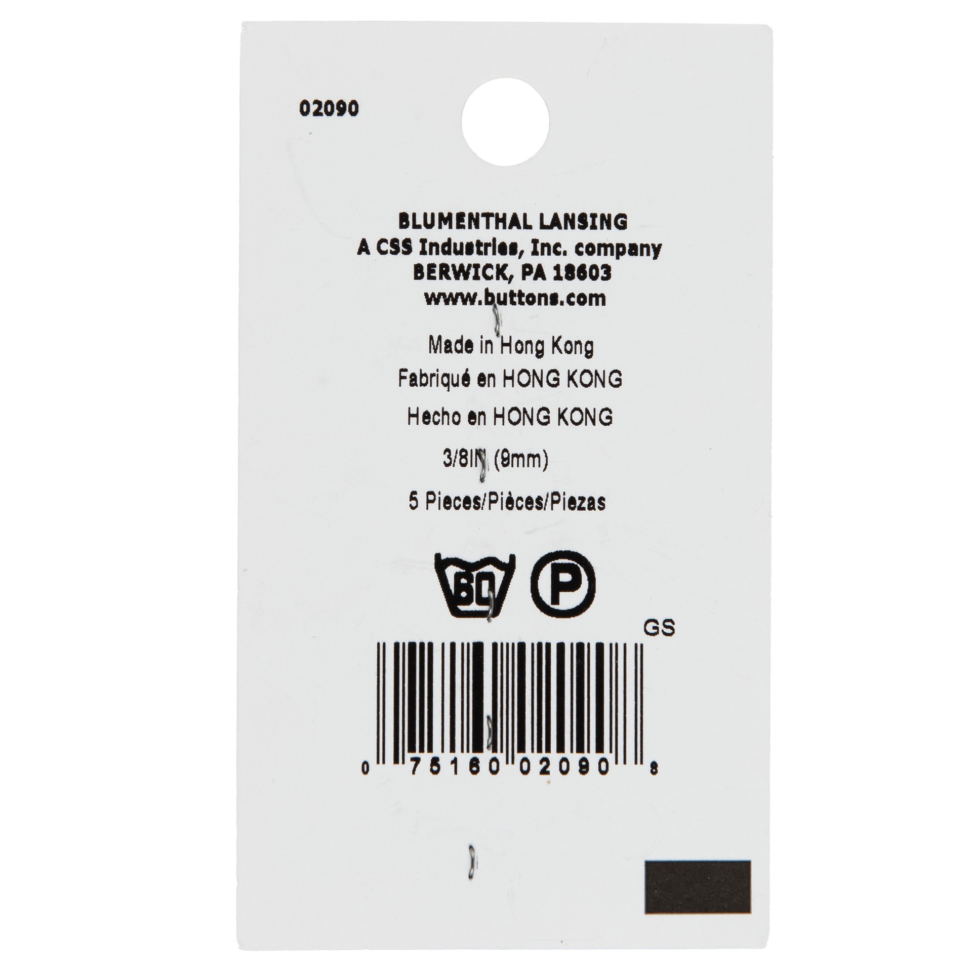 slide 3 of 3, Blumenthal Lansing Lamode 3/8" Black 4-Hole Buttons, 5ct., 5 ct