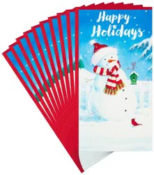 Hallmark Pack of Christmas Money or Gift Card Holders, Festive Snowman (10 Cards with Envelopes)