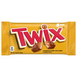 TWIX Fun Size Caramel Chocolate Cookie Candy Bar Bulk Pack, (Pack of 5) - 2.65 oz