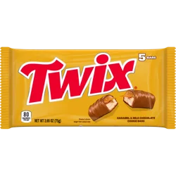 TWIX Fun Size Caramel Chocolate Cookie Candy Bar Bulk Pack, (Pack of 5) - 2.65 oz