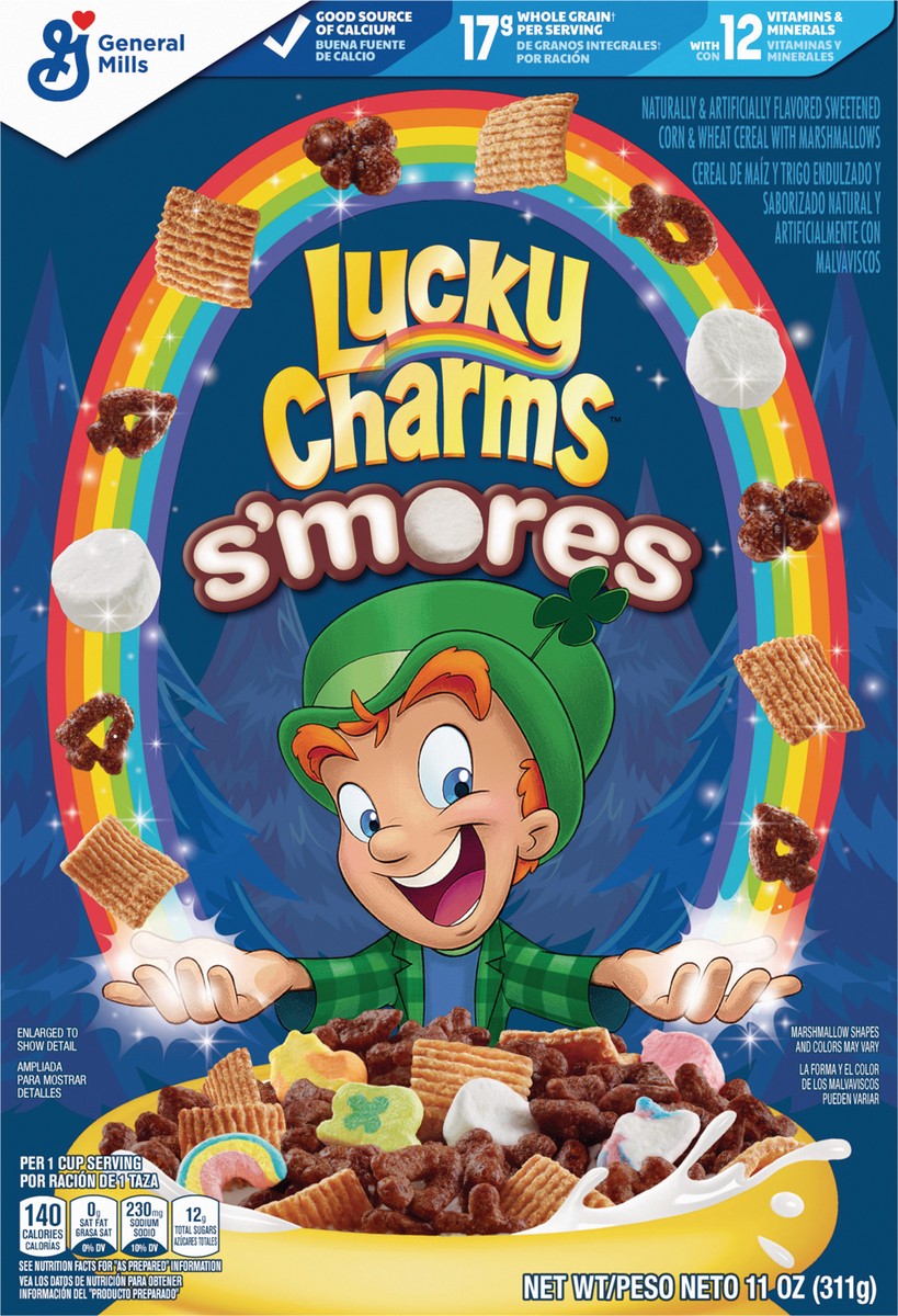 slide 11 of 13, Lucky Charms Smores Breakfast Cereal with Marshmallows, 10.5 OZ, 11 oz