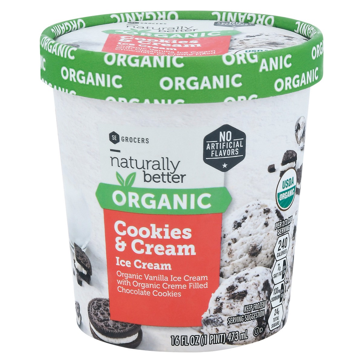 slide 9 of 14, Naturally Better Cookies & Cream Ice, 16 oz