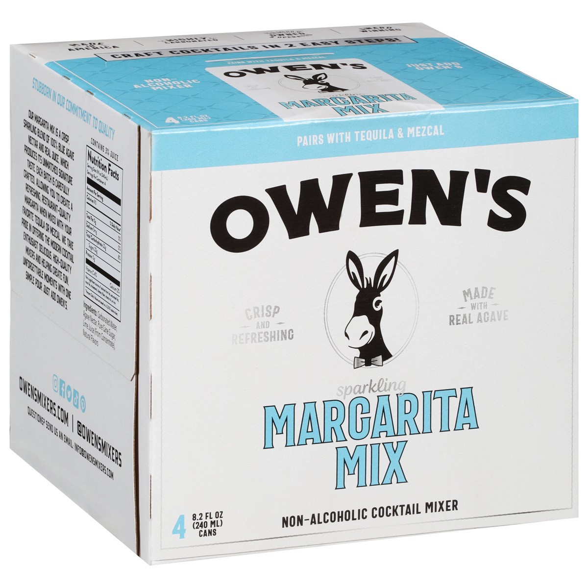 slide 6 of 11, Owen's Non-Alcoholic Margarita Mix Cocktail Mixers - 4 ct, 240 ml, 4 ct
