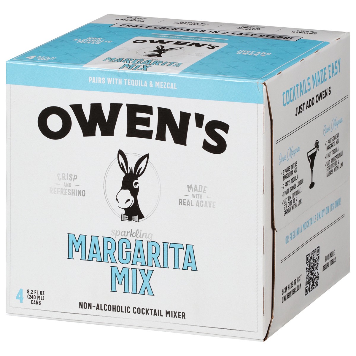 slide 10 of 11, Owen's Non-Alcoholic Margarita Mix Cocktail Mixers - 4 ct, 240 ml, 4 ct