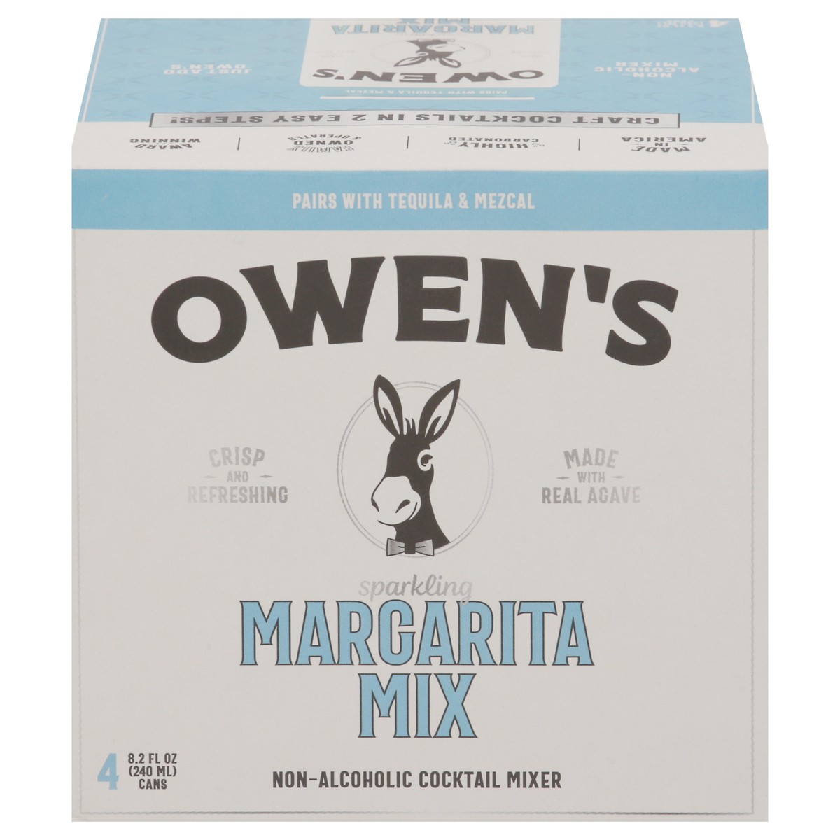 slide 1 of 11, Owen's Non-Alcoholic Margarita Mix Cocktail Mixers - 4 ct, 240 ml, 4 ct