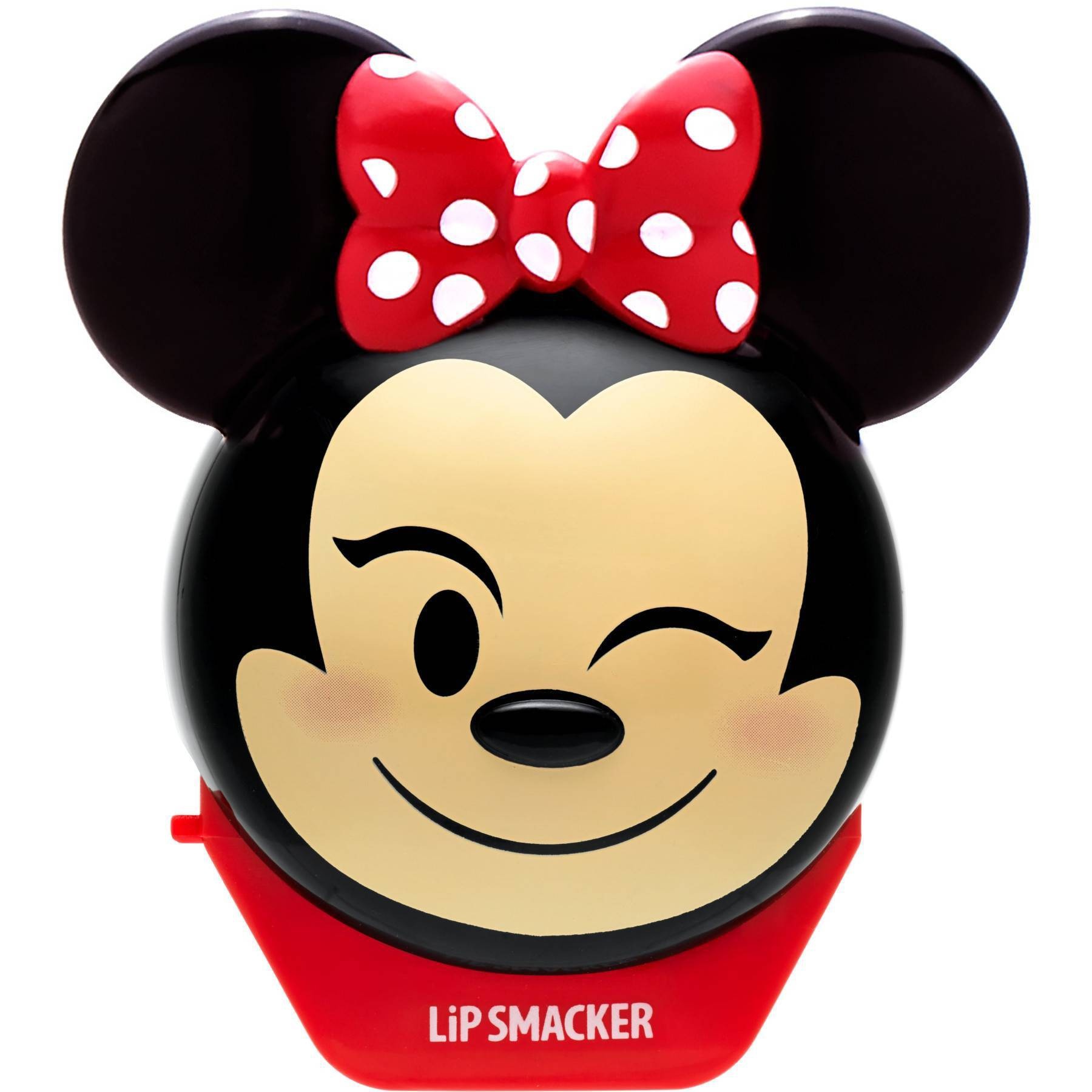 slide 1 of 5, Lip Smacker Disney Emoji Lip Balm, Minnie #StrawberryLe-Bow-nade, 0.26 oz