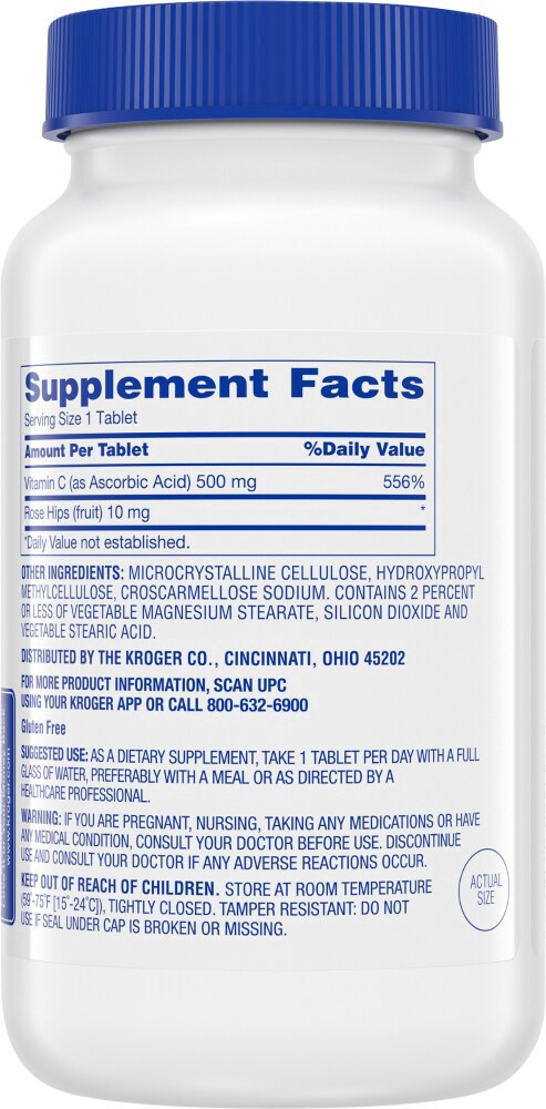 slide 2 of 2, Kroger Vitamin C 500Mg, 500 ct