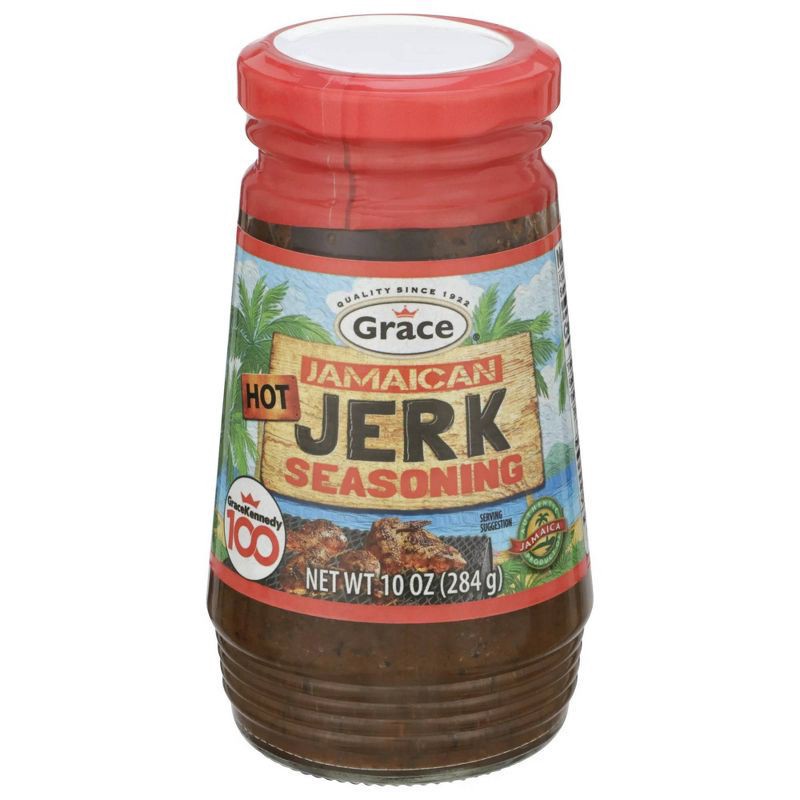 slide 1 of 9, Grace Jamaican Jerk Hot Seasoning 10 oz, 10 oz