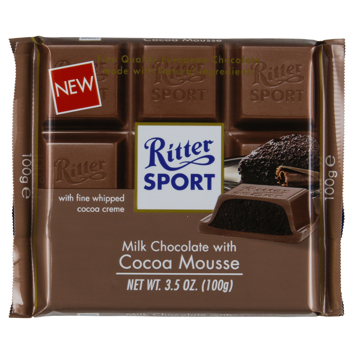 slide 1 of 2, Ritter Sport Ritter Sport Dark Chocolate With Marzipan Bar, 3.5 oz