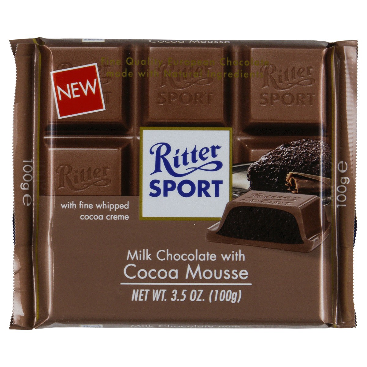 slide 1 of 5, Ritter Sport Ritter Sport Dark Chocolate With Marzipan Bar, 3.5 oz