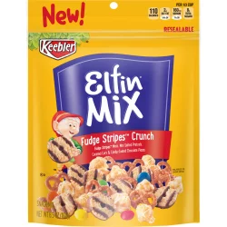 Keebler Elfin Mix Fudge Stripes Crunch Snack Mix