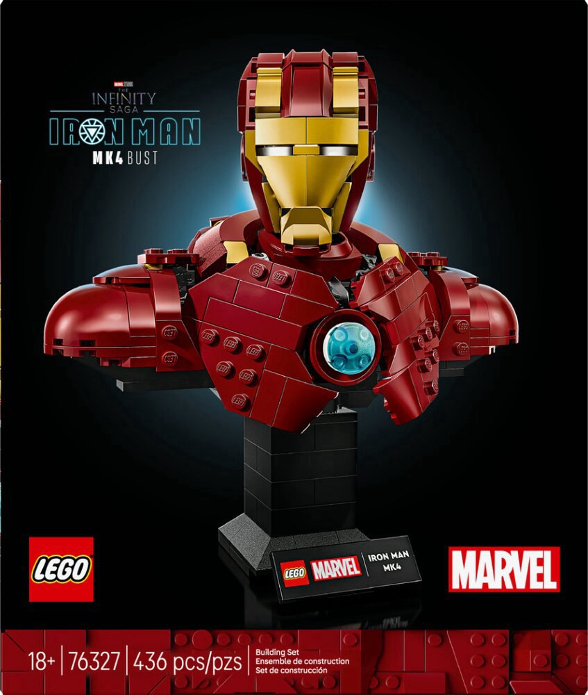 slide 4 of 6, LEGO® Marvel Iron Man MK4 V39 Bust 76327 Building Set, 434 ct