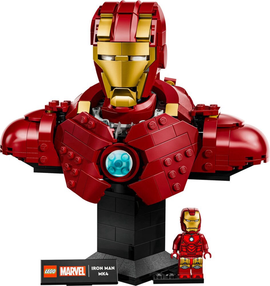 slide 2 of 6, LEGO® Marvel Iron Man MK4 V39 Bust 76327 Building Set, 434 ct