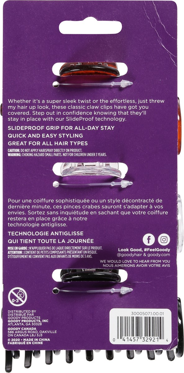 slide 2 of 9, Goody VClaw Clips Large 3 ea, 3 ct